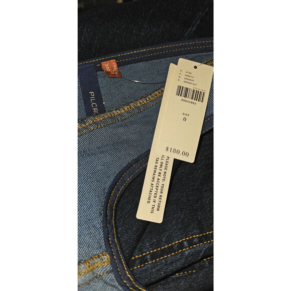 Nwt Anthropologie Pilcro Vest Mini Dress $180 SIZE 0 Dark Denim Button Front - Picture 9 of 9